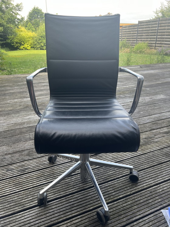 Image 1 of Chaise de bureau Alias en cuir noir