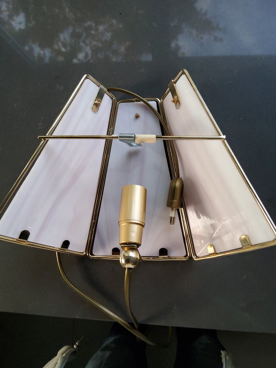 Image 1 of 70's Years Wall Lamp, Tiffany Style