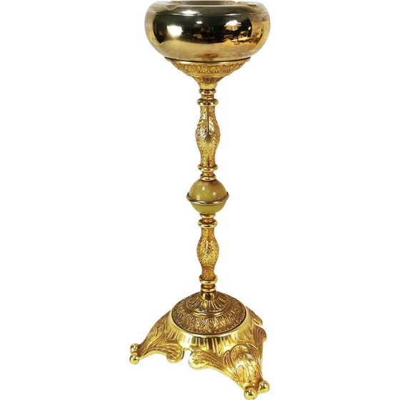 Image 1 of Vintage floor ashtray in cast brass, Belgium 1960