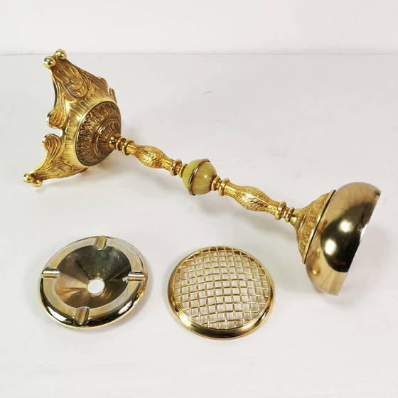 Image 1 of Vintage floor ashtray in cast brass, Belgium 1960