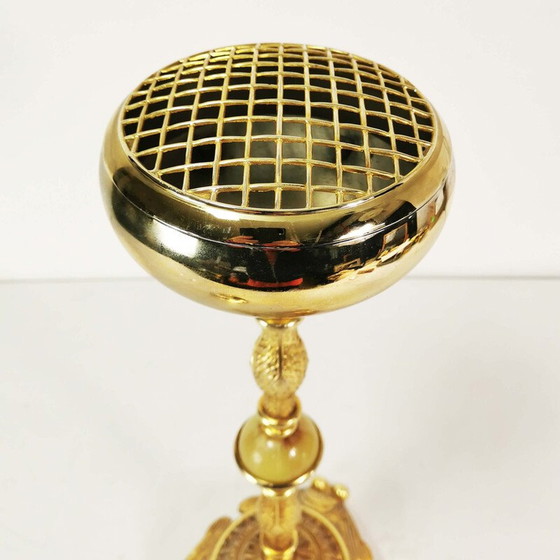 Image 1 of Vintage floor ashtray in cast brass, Belgium 1960