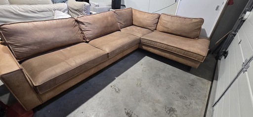 Corner Sofa Home 24 Eco Leather / Nubuck