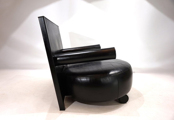 Image 1 of B&B Italia Baisity Leather Armchair By Antonio Citterio, 1980