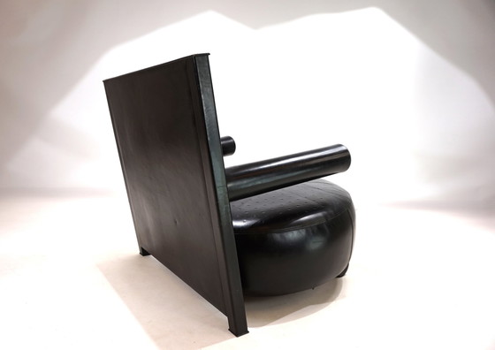 Image 1 of B&B Italia Baisity Leather Armchair By Antonio Citterio, 1980