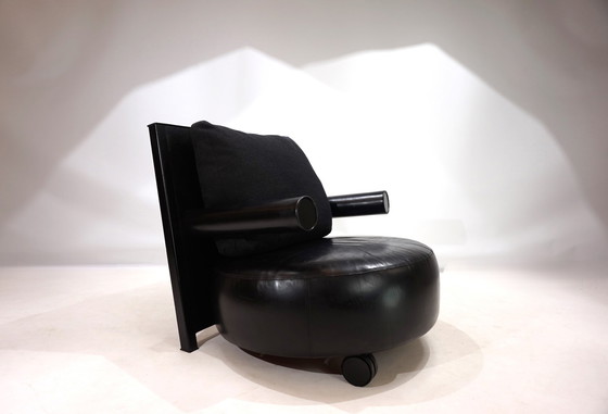 Image 1 of B&B Italia Baisity Leather Armchair By Antonio Citterio, 1980