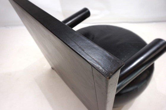 Image 1 of B&B Italia Baisity Leather Armchair By Antonio Citterio, 1980