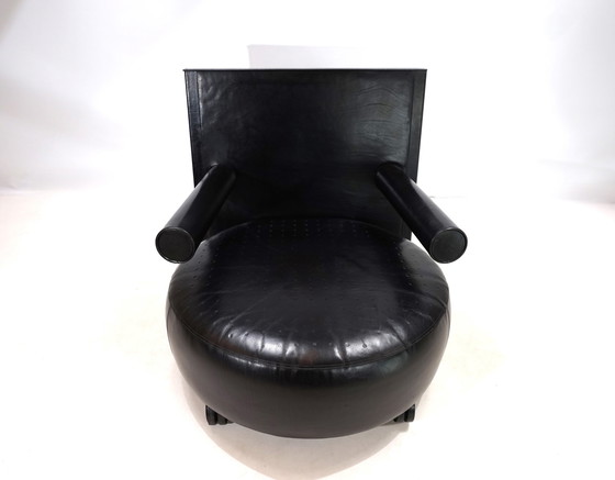 Image 1 of B&B Italia Baisity Leather Armchair By Antonio Citterio, 1980