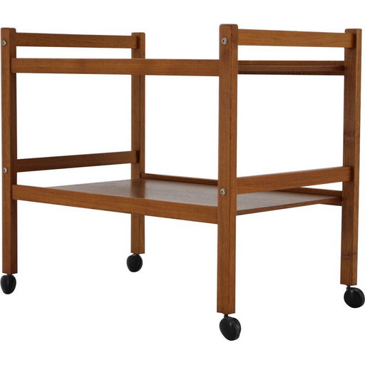 Carrello di servizio vintage in teak, Danimarca anni '60
