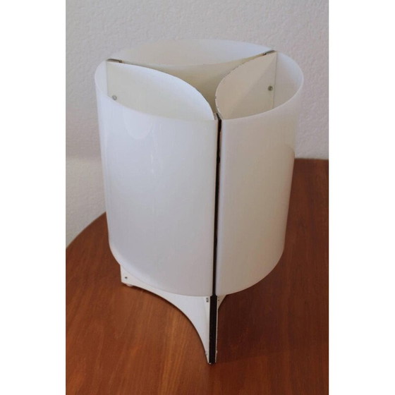 Image 1 of Vintage white metal plexi table lamp by Lela and Massimo Vignelli, 1965