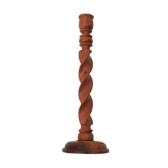 Image 1 of Vintage rosewood candlestick, Denmark 1970