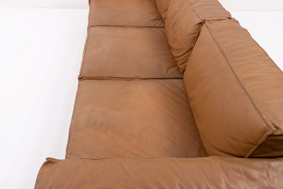 Image 1 of Italian Modern cognac leather sofa