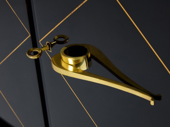 Image 1 of Suzanne Guiguichon Ebonized Sycamore Brass Gilt Sideboard 1940