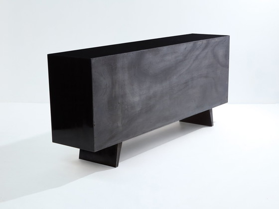 Image 1 of Suzanne Guiguichon Ebonized Sycamore Brass Gilt Sideboard 1940