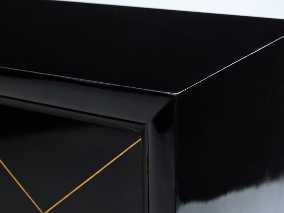 Image 1 of Suzanne Guiguichon Ebonized Sycamore Brass Gilt Sideboard 1940