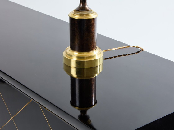 Image 1 of Suzanne Guiguichon Ebonized Sycamore Brass Gilt Sideboard 1940