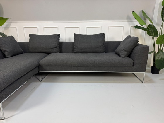 Image 1 of Cor Mell Lounge Designer Sofa Couch Gray Fabric