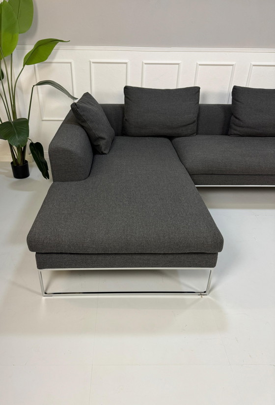 Image 1 of Cor Mell Lounge Designer Sofa Couch Gray Fabric