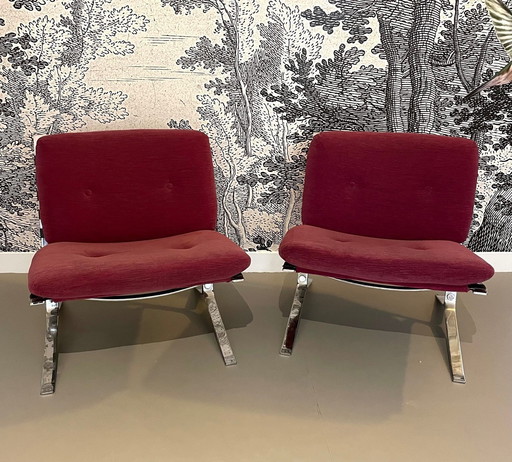 2x Joker Armchairs Olivier Mourgue For Airborne