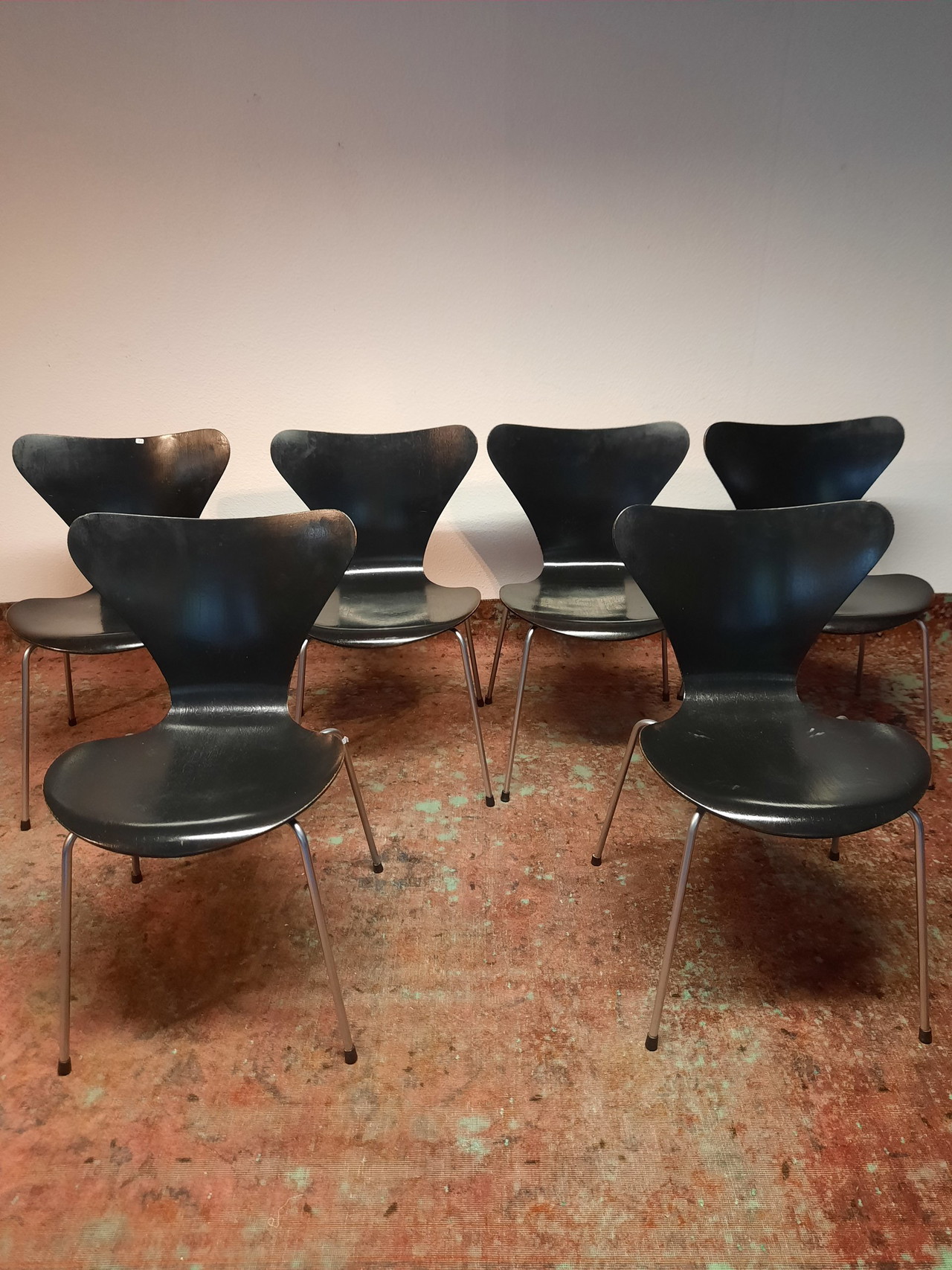 6 sedie a farfalla Fritz Hansen