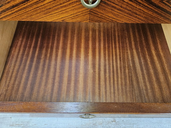 Image 1 of 1960S Bedroom Chest Of Drawers In Mahogany Burl And Brass