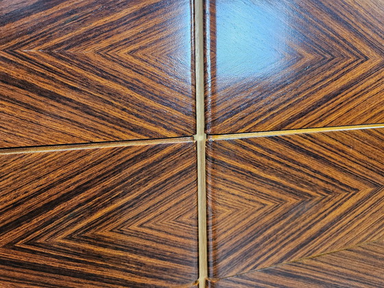 Image 1 of 1960S Bedroom Chest Of Drawers In Mahogany Burl And Brass