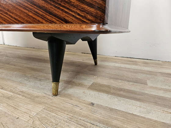 Image 1 of 1960S Bedroom Chest Of Drawers In Mahogany Burl And Brass