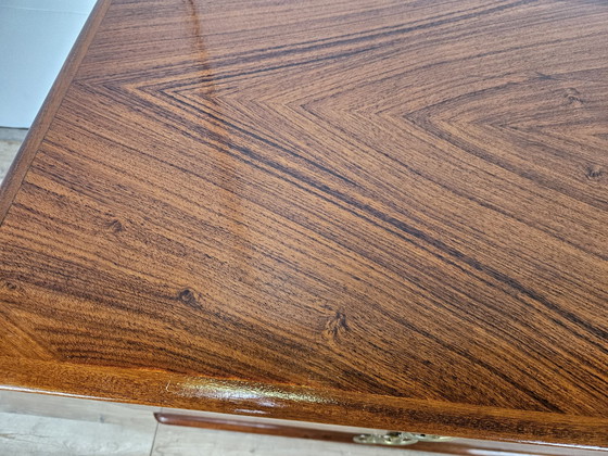 Image 1 of 1960S Bedroom Chest Of Drawers In Mahogany Burl And Brass