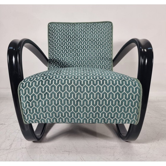 Image 1 of Vintage armchair H 269 with spider table by Jindřich Halabala for Up Zavody, Czechoslovakia 1940