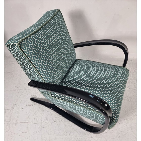 Image 1 of Vintage armchair H 269 with spider table by Jindřich Halabala for Up Zavody, Czechoslovakia 1940