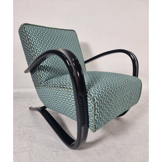 Image 1 of Vintage armchair H 269 with spider table by Jindřich Halabala for Up Zavody, Czechoslovakia 1940