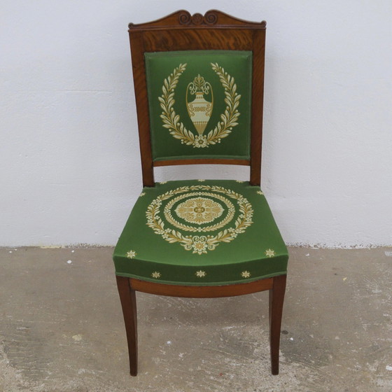 Image 1 of Five antique Empire mahogany chairs