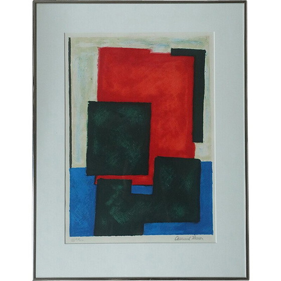 Image 1 of Vintage color lithograph by Osmund Hansen, 1980s