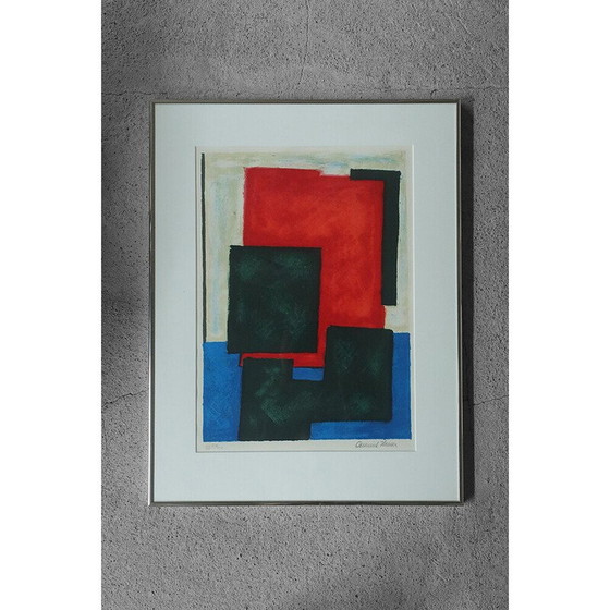 Image 1 of Vintage color lithograph by Osmund Hansen, 1980s
