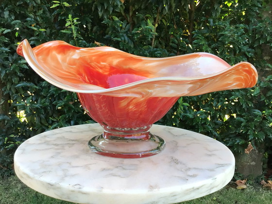 Image 1 of Mouth blown Red bowl