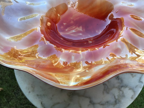 Image 1 of Mouth blown Red bowl