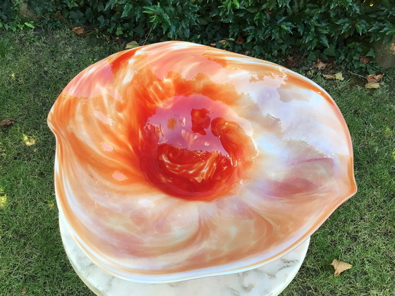 Image 1 of Mouth blown Red bowl