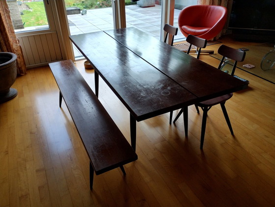 Image 1 of Ilmari Tapiovaara Pirkka, Fins Design Eettafel Set