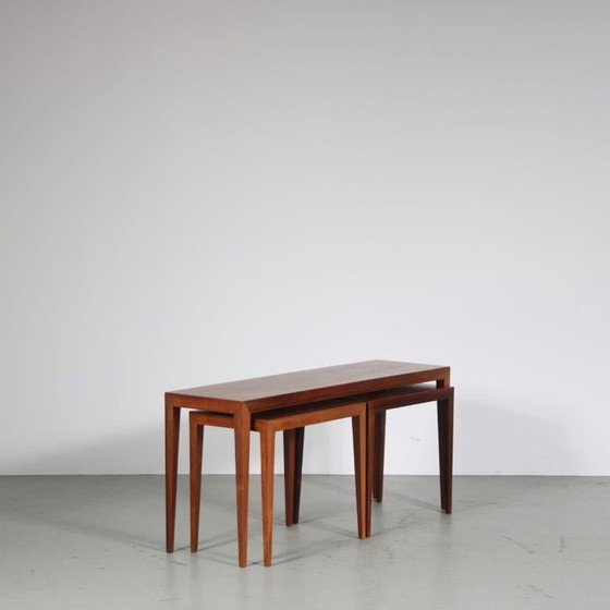 Image 1 of Severin Hansen Nesting Tables for Haslev, Denmark 1960