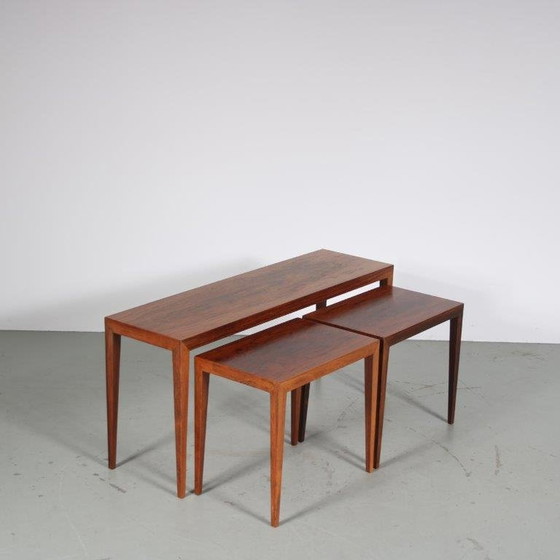 Image 1 of Severin Hansen Nesting Tables for Haslev, Denmark 1960