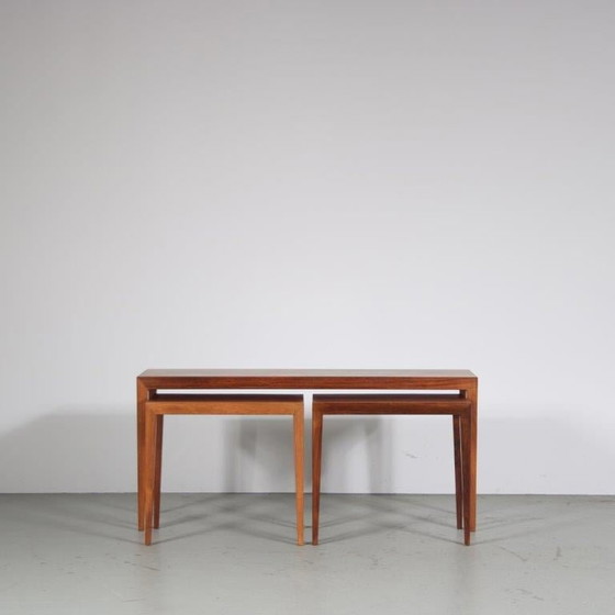 Image 1 of Severin Hansen Nesting Tables for Haslev, Denmark 1960