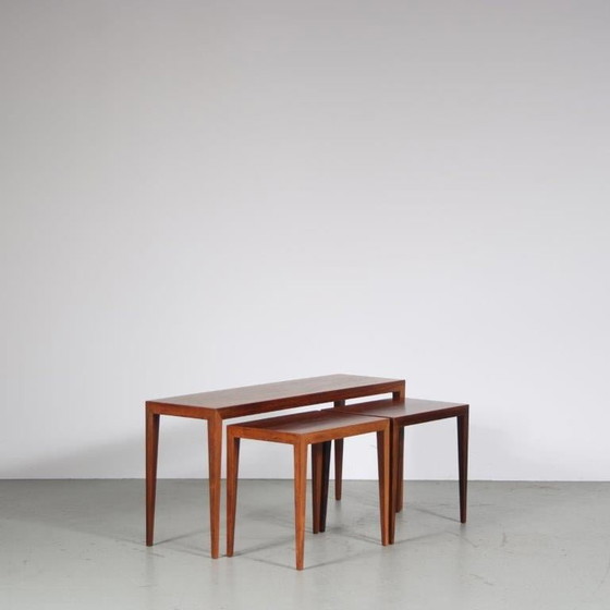 Image 1 of Severin Hansen Nesting Tables for Haslev, Denmark 1960