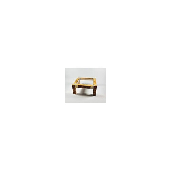Image 1 of Vintage rosewood and glass coffee table by Milo Baughman, 1970