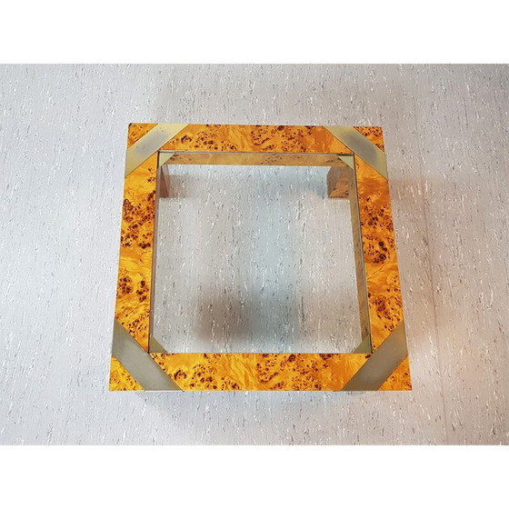 Image 1 of Vintage rosewood and glass coffee table by Milo Baughman, 1970