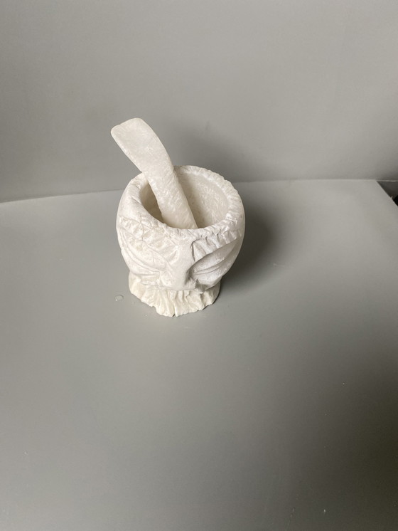 Image 1 of Mortar and pestle in alabaster