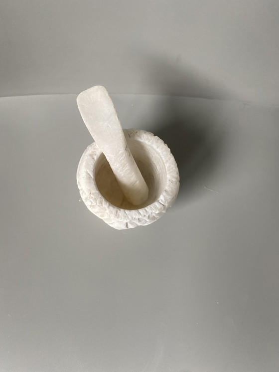 Image 1 of Mortar and pestle in alabaster