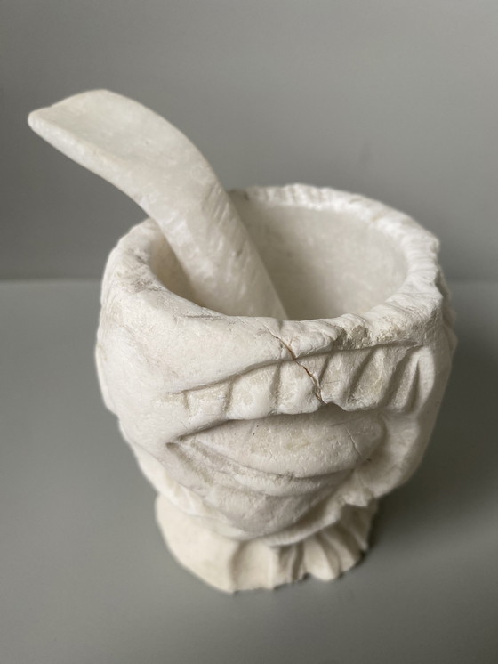 Image 1 of Mortar and pestle in alabaster