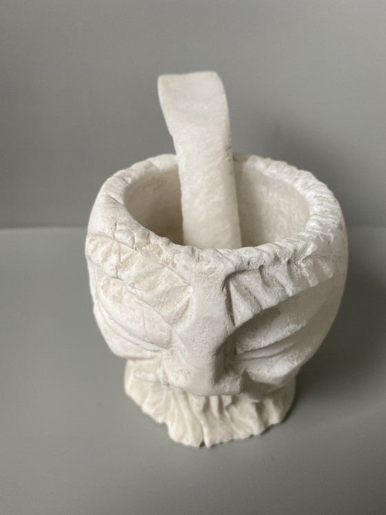 Image 1 of Mortar and pestle in alabaster