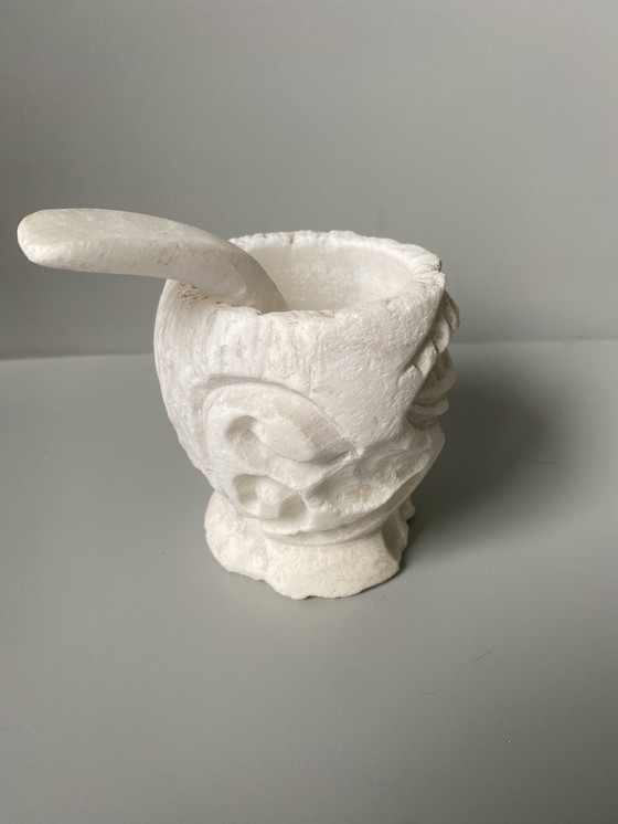 Image 1 of Mortar and pestle in alabaster