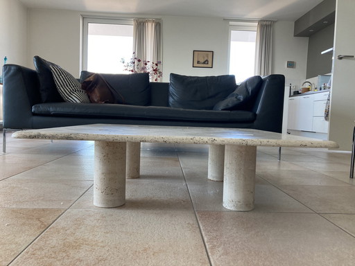 Square Coffee Table Travertine