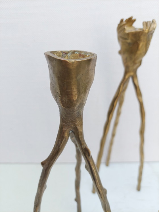 Image 1 of 3x Brutalist candlesticks